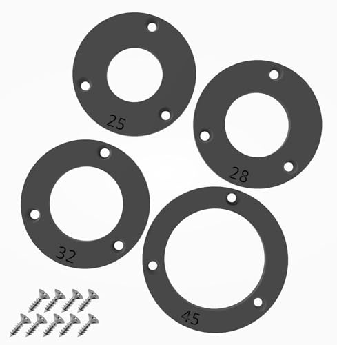 Print It Lot de 4 plaques de protection pour nichoirs à oiseaux de fabrication britannique avec trous d'entrée de 25, 28, 32, 45 mm – Idéal pour le jardin et les petits oiseaux sauvages