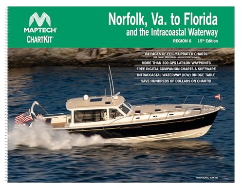 Norfolk, Va. to Florida and the Intracoastal Waterway MAPTECH® ChartKit Region 6 15th Edition