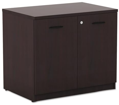 Alera Valencia Series 35 by 22 by 29-1/2-Inch Storage Cabinet with Adjustable Shelf, Mahogany