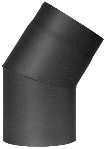 Jeremias Ofenrohr-Bogen 150 mm, 30 Grad, schwarz, FERRO1411150