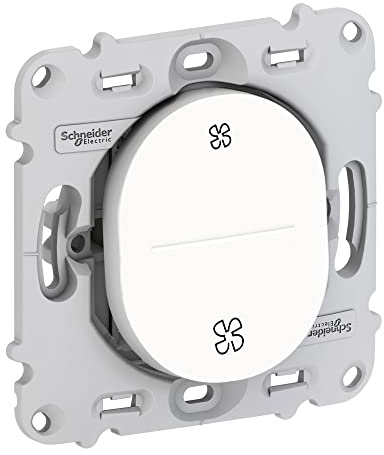 Schneider Electric - Ovalis - interrupteur VMC - 2 positions - sans plaque de finition Blanc - S261233