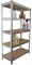 5 Tier Heavy Duty Boltless Metal Shelving Shelves 180cm /150cm Storage Rack Shelf Garage Home (Silver, H 150 x W 70 x D 30 Cm)