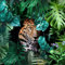 Pro-Art Glasbild Jaguar in the jungle, 30x30 cm