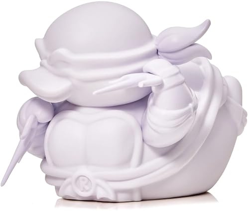 TUBBZ: TMNT Raphael DIY Paint Your Own Rubber Duck Collectable Toy 9 cm | Official TMNT Merchandise – DIY Vinyl Figure with Bathtub Display, Paint-Your-Own Activity & Novelty Duck Gift