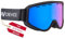 Black Crevice Junior Skibrille in Schwarz/blau I Skibrille für Kinder mit gepolstertem Rahmen I Revo Doppelscheibe mit Anti-Fog-Beschichtung & UV 400 Schutz I Optimaler Komfort für Kinder