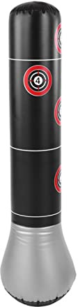 Hamwesh Sacchetto da Punzonatura Gonfiabile, Sacchetto di Boxe Gonfiabile Colonna Resistente Pieghevole con Base d'acqua di Sabbia per Uso Esterno Interno
