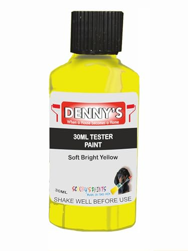 Premium Interior Wall & Ceiling Emulsion Paint – Soft Bright Yellow – Rich Matt Finish, Durable & Washable, Low Odour, Ideal for Living Rooms, Bedrooms & Hallways (30ML Tester Bottle)
