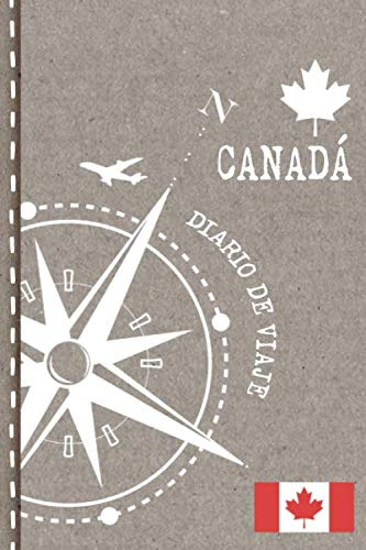 Canada Diario de Viaje: Libro de Registro de Viajes - Cuaderno de Recuerdos de Actividades en Vacaciones para Escribir, Dibujar - Cuadrícula de Puntos, Bucket List, Dotted Notebook Journal A5