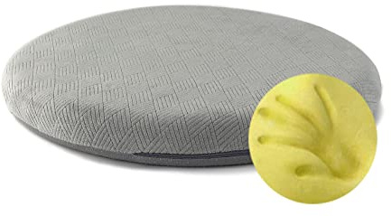 Sigmat Memory Foam Seat Cushion Anti-Slip Soft Round Stool Cushion Chair Pad 16 Inch Grey