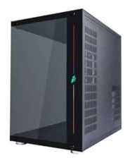 1st Player Steampunk SP8 - Gaming Case - Panoramic Tempered Glass - Dual Chamber - RGB Front Panel - USB 3.0 - Mid Tower ATX - Black