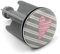 Boltze Deko Waschbecken-Stöpsel, Herz rosa Hintergrund grau weiß Streifen, Motiv-Auswahl, 40mm, Waschbecken-Stopfen Bad Abfluss-Stopfen