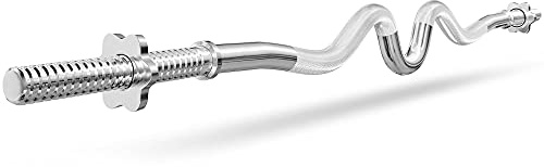 Marbo Sport - SZ Curlstange, Hantelstange, Krafttraining Stange für Hantelgewichte - 120 cm MW-G120ML-EX-SR - aus Stahl, mit Sternverschlüsse, Armtrainer Fitnessgeräte Sportgeräte für Zuhause