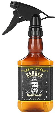 Aoutecen Spruzzatore per Capelli 24 × 13 × 5 300 Ml Spruzzatore d'Acqua Ricaricabile per Parrucchieri Barbiere Bottiglia Spray Vintage Strumento per Capelli Marrone