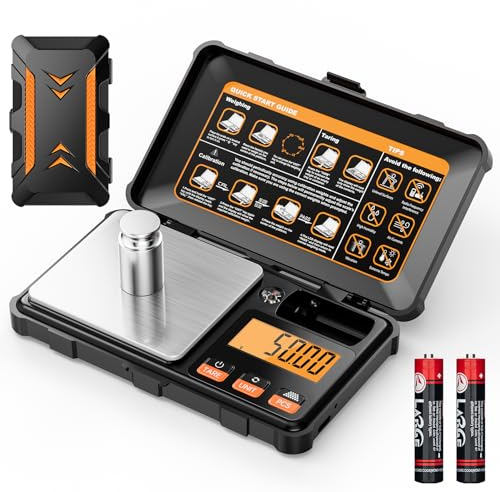 Gramm-Skala, digitale Meilen-Taschenwaage, kleine digitale Waage, Schmuckwaage mit 50 g Kalibriergewicht, 200 g Lebensmittelwaage, Küchenwaage für Schmuck, Kaffee, geeignet für Reisen