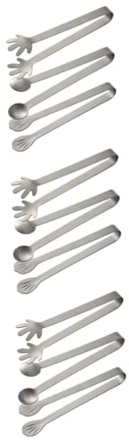 Alipis 9pièces Pince à Glace Acier Pince à Multifonction Pour Gâteau Apéritifs Et Buffet De Modèles Rond