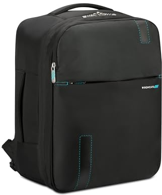 RONCATO SPEED Reiserucksack | Handgepäck 40x30x20 cm - Maße Gepäck Kabine Underseat - Schwarz