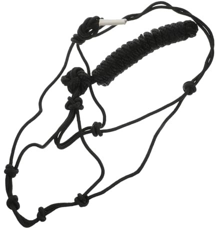 BCOATH Cabestro para Caballos Ligero y Cómodo de Poliéster Negro, Cabestro Portátil Adecuado para Entrenamiento y Suministros Equinos Duraderos