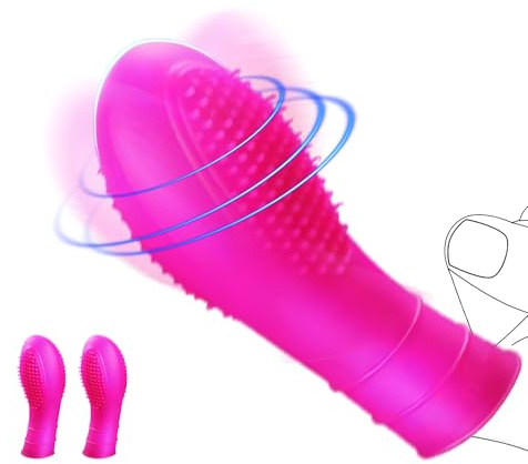 Finger Condoms,Adult Finger Sleeves Vibrator Accessories, Masturbation Sleeve G-Spot Clitoral Vagina Anal Nipple Stimulation, Sex Accessories Anal Sex Toys for Adults Women Men Couples Foreplay, 2Pcs