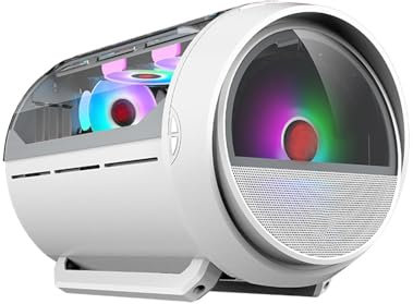 Caja De Computadora De Torre Media M-ATX/Mini-ITX, Soporte Vertical For GPU, Caja For Juegos De Escritorio, Modo RGB(Color 2)