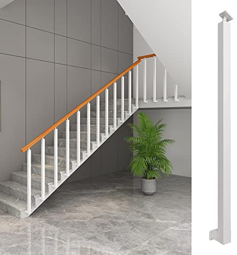 Sistema di ringhiera regolabile per scale, pilastro interno/esterno con montaggio laterale, balaustra fai da te e set di viti per terrazza e portico, robusto ed elegante