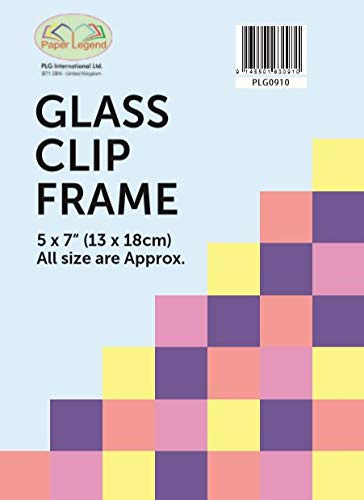 (Set of 3) 7 x 5 Glass Front Frameless Clip Frame Classic Wall Mountable Picture Frame For Home, Office Portraits, Certificates, Posters (13 x 18 cm)