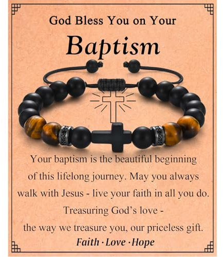 EPVID Christening Gift for Boy, Cross Bracelet