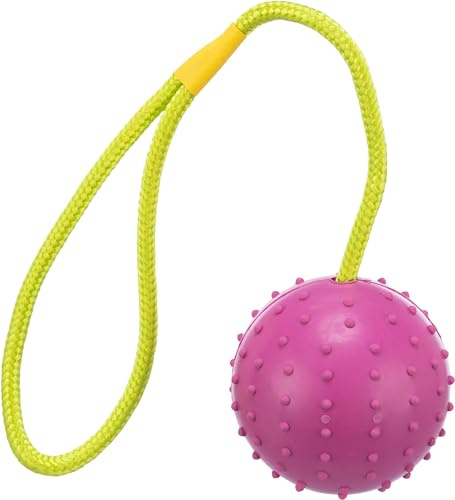 TRIXIE Balle sur corde - jouet robuste pour chien en caoutchouc - ø 7/30 cm, balle pour chien - 3308