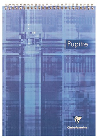 Clairefontaine 8151C – spiralblock DIN A4, fransk linjering, 80 ark, perfekt för dina anteckningar, 1 st, blandade färger