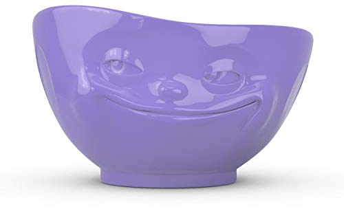 FIFTYEIGHT PRODUCTS / Tassen / Schale „Grinsend“ (Porzellan, 500ml, lila, Made in Germany)