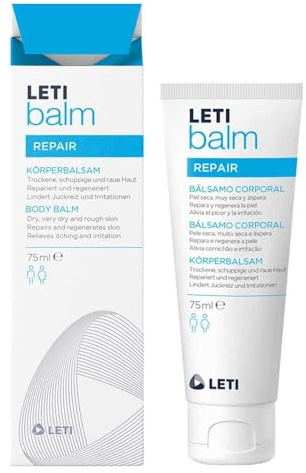 LETI balm Körperbalsam - Feuchtigkeitsspendende Körperpflege bei sehr trockener oder rauer Haut, 75 ml Crème