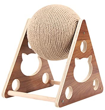 Fencelly Cat Scratching Post with Sisal Rope Ball, Cat Climbing Frame
