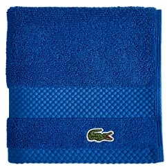Lacoste Heritage Supima Waschlappen, Baumwolle, 33 x 33 cm, Surf Blue