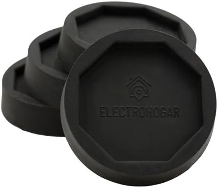 ELECTROHOGAR Schwingungsdämpfer Waschmaschine | 4 Stoßdämpfer Waschmasche | Antirutsch Pads Anti-Vibration und Anti-Verschiebung | Kompatibel mit Allen Marken AEG, Bosch, Balay, Siemens, Electrolux