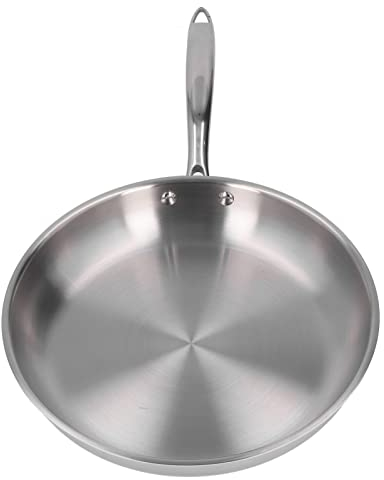 Sartén De Acero Inoxidable 30Cm Sartén De Acero Inoxidable 304 Sartén De Acero Inoxidable Sartén Engrosada De Acero Inoxidable 304 Recubierta De Acero Inoxidable De 3 Capas Para