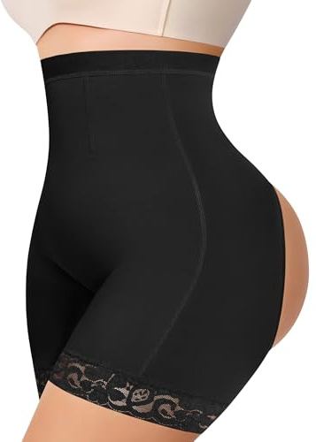 MERYOSZ Shapewear Shorts Tummy Control Underwear Butt Lifting Panties Shapewear High Waisted Faja Body Shaper Girdle (Black,Large)