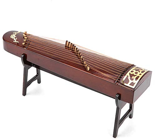 Akozon Modèle Guzheng Miniature en Bois Fait à la Main, 16 Cm, Instrument de Cithare Chinois Traditionnel pour la Décoration Intérieure et Le Musical