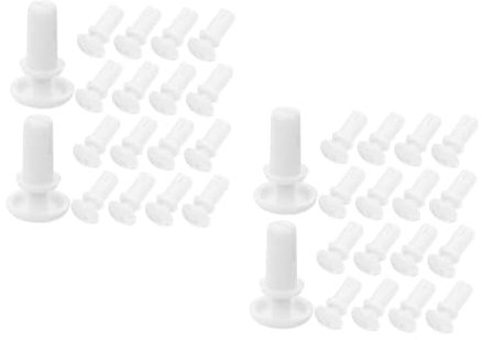 ULTECHNOVO 2sets Plastic Expansion Buckle Car Microwave Button Repair Kit Drywall Repair Kit Microwave Button Replacement Push Type Retainer Clips Microwave Locking Button White Nylon 100pcs*2