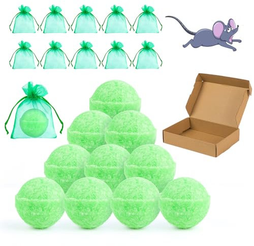 Anti Souris et Rats Puissant, Repulsif Souris, Repulsif Souris et Rats, 1 Paquet de 10 Anti Rats Extérieur et Intérieur Puissant, Convient aux Sous-Sols, Maisons, Greniers