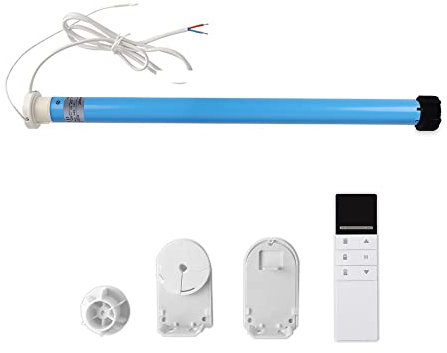 Kit de persianas enrollables motorizadas con WiFi inteligente con control remoto para tubo de 38 mm, control de voz compatible con Echo Tuya APP Timer DIY Motor tubular