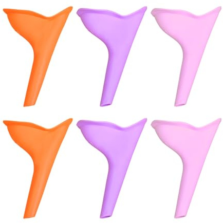 OAOSDH 6 Stücke Von Frauen Urinal, Tragbarem Urinal, Urinal Im Freien, Silikonurinal Für Reisen, Camping Und Bergsteigen.