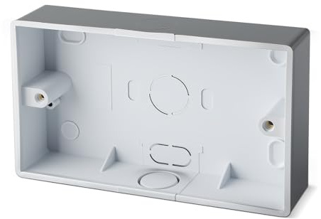 Surface Mounted Electrical pattress Box Black 2 Gang Stylish and Durable Box for Mounting Electrical Devices(1 Pack)