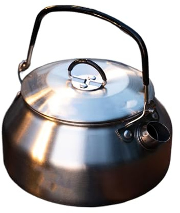 Hervidor de agua de acero inoxidable de 0,8 l, con mango plegable, calentador de agua portátil para encimera, viajes, oficina, cocina