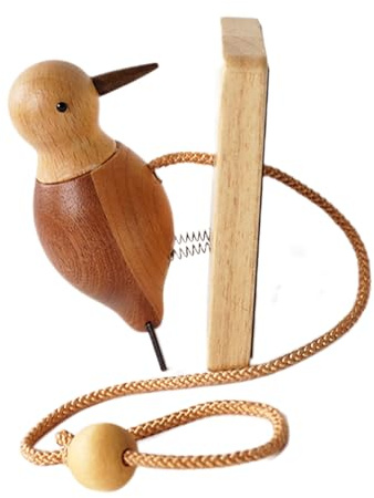 Handmade Wooden Door Bell, Innovation Entry Bells, Antique Door Knock with Special Design, Wooden Bell Accessory with Sturdy Build, Home Tool, Entrance Supplies for Front Hallway Porch