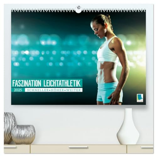 Faszination Leichtathletik: Schneller, höher, weiter (hochwertiger Premium Wandkalender 2025 DIN A2 quer), Kunstdruck in Hochglanz