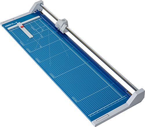 Dahle 556 professionell rulltrimmer, 37-3/4 tum klipplängd, 14 ark kapacitet, självslipande, automatisk klämma, tysk ingenjörspappersskärare, blå, grå (00556-21248)
