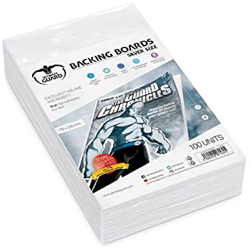 Ultimate Guard Comic Backing Boards Silver Size (100)