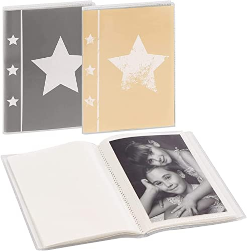 Hama 24 Albums photos Skies (couverture souple, 24 pages pour 24 photos au format 10x15 cm par album, résistant, pour archiver avec des anecdotes, protège la photo, mini album) Multicolore