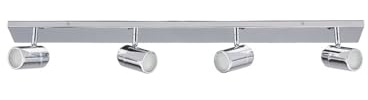 Ceiling Light 'Dejan' dimmable (Modern) in Silver Made of Metal for e.g. Bathroom (4 Light Sources, GU10) from Lindby | floodlight, Spotlight