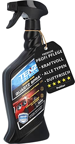 TENZI Autopolitur 600mL Quartz Spray - Silikonbasis, Wasserabweisend, Alle Materalien, für Auto & Motorrad - Politur, Lack Schutz, Autopflege, Autowachs, Keramikversiegelung, Lackversiegelung Pflege