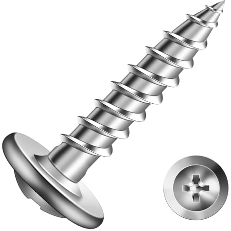 #8 x 3/4 Wood Screw 500Pcs 410 Stainless Steel Standard Thread Truss Head Fast Self Tapping by SG TZH